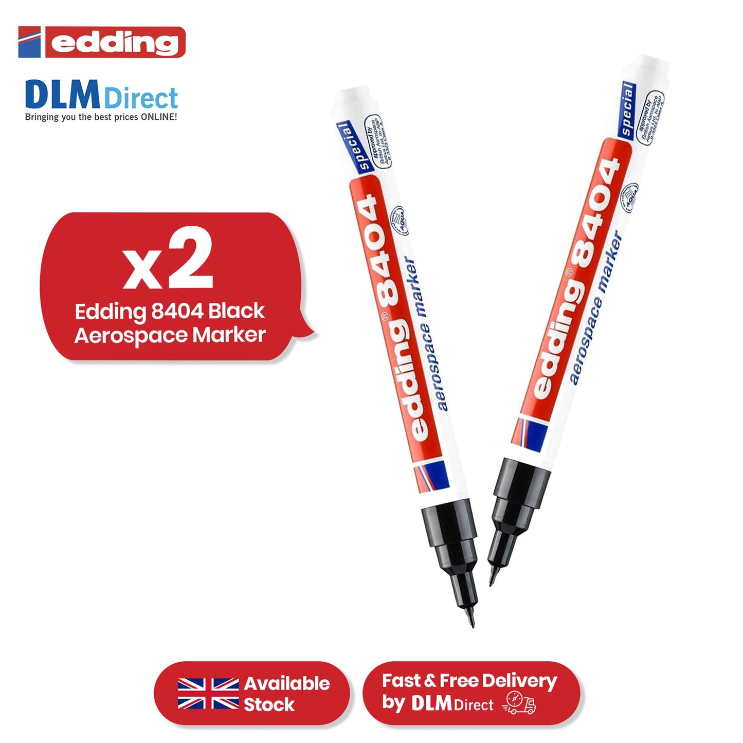 EDDING MARKER AEROSPACE BLACK 8404 BLACK Fine tip