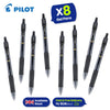 Pilot G-207 Retractable Gel Rollerball Medium Value Pack Black (Pack of 8)