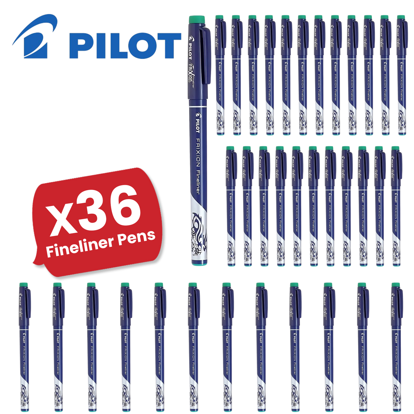 Pilot Frixion Fineliner Felt Pen Erasable Smooth Writing Multi Pens - Green