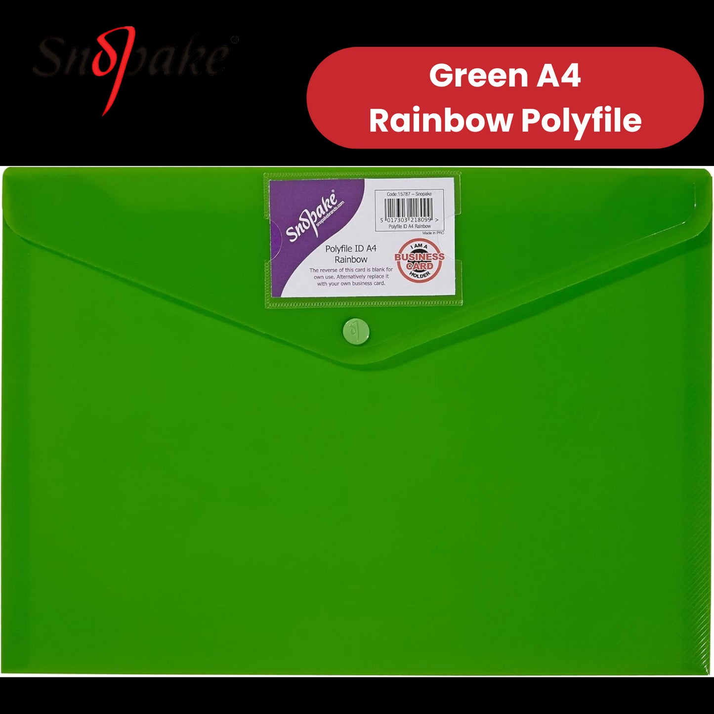 Snopake Rainbow Polyfile ID Bright Assorted - Vibrant Storage Solution Pack of 5