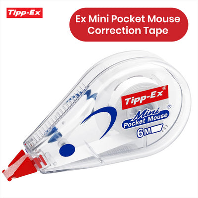 Tipp-Ex Mini Pocket Mouse Correction Tape - Quick Fix White Correction Roller for Students