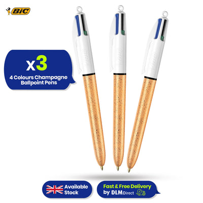 Bic 4 Colour Champagne - Pack of 3