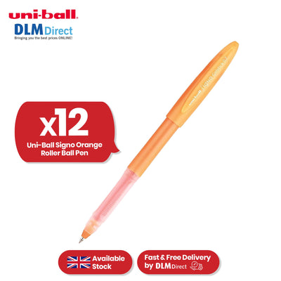 Uni Ball Signo Gelstick UM-170 Orange Gel Roller Ball Pens, 12 Pack, 0.7mm Tip
