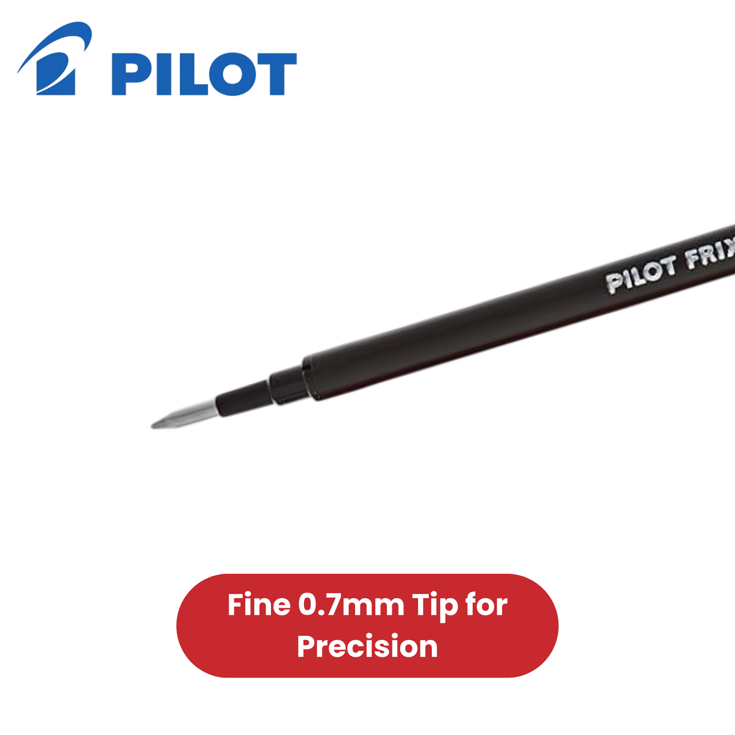 Pilot FriXion Ball & Clicker Pen Refills Black 0.7mm (Pack of 3) Smooth Writing
