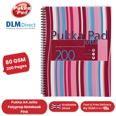 Pukka A4 Jotta polyprop cover. 200 pages - Single - Pack of 1 to 30