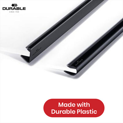 Durable Eurobar A4 Spine Bar Black - 50 Pack Reliable Metal Filing for Paperwork