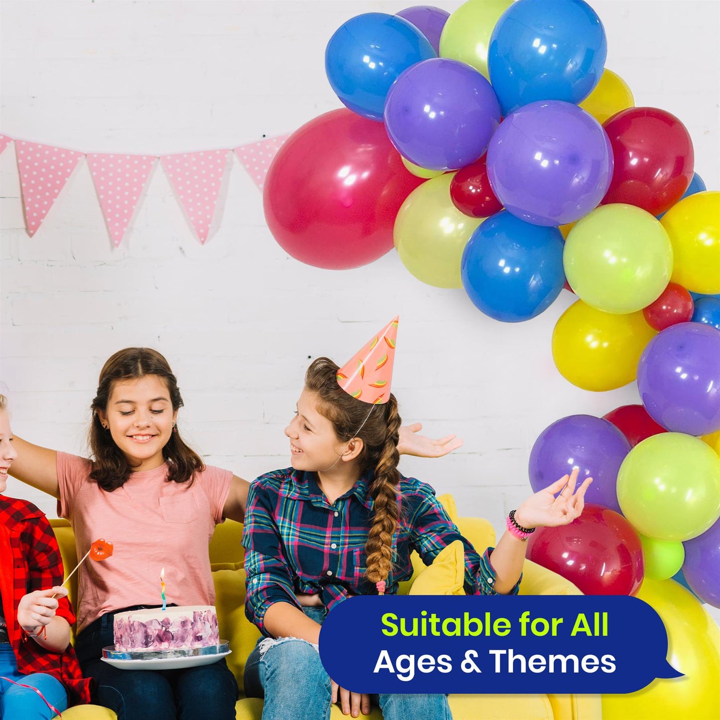 Balloon Arch Kit Multicoloured 50 pcs Latex Balloon Garland for Birthday Party