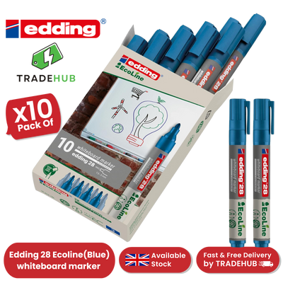 edding 28 Ecoline whiteboard marker - blue - box of 10 whiteboard pens-Pack 2-36