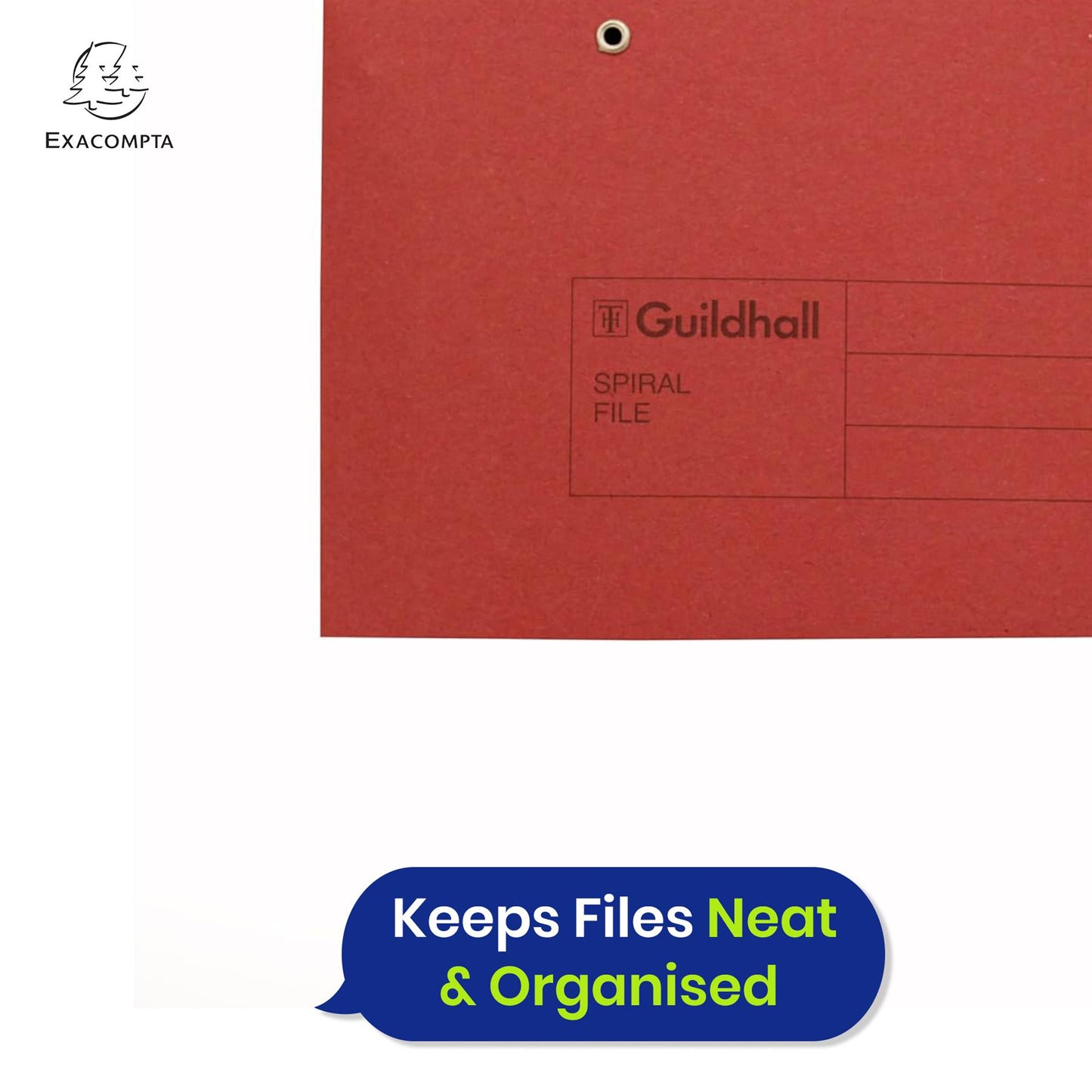 Exacompta Guildhall Spring Manilla Transfer File, 285gsm Blue Angel Certified Folder, Pack of 25