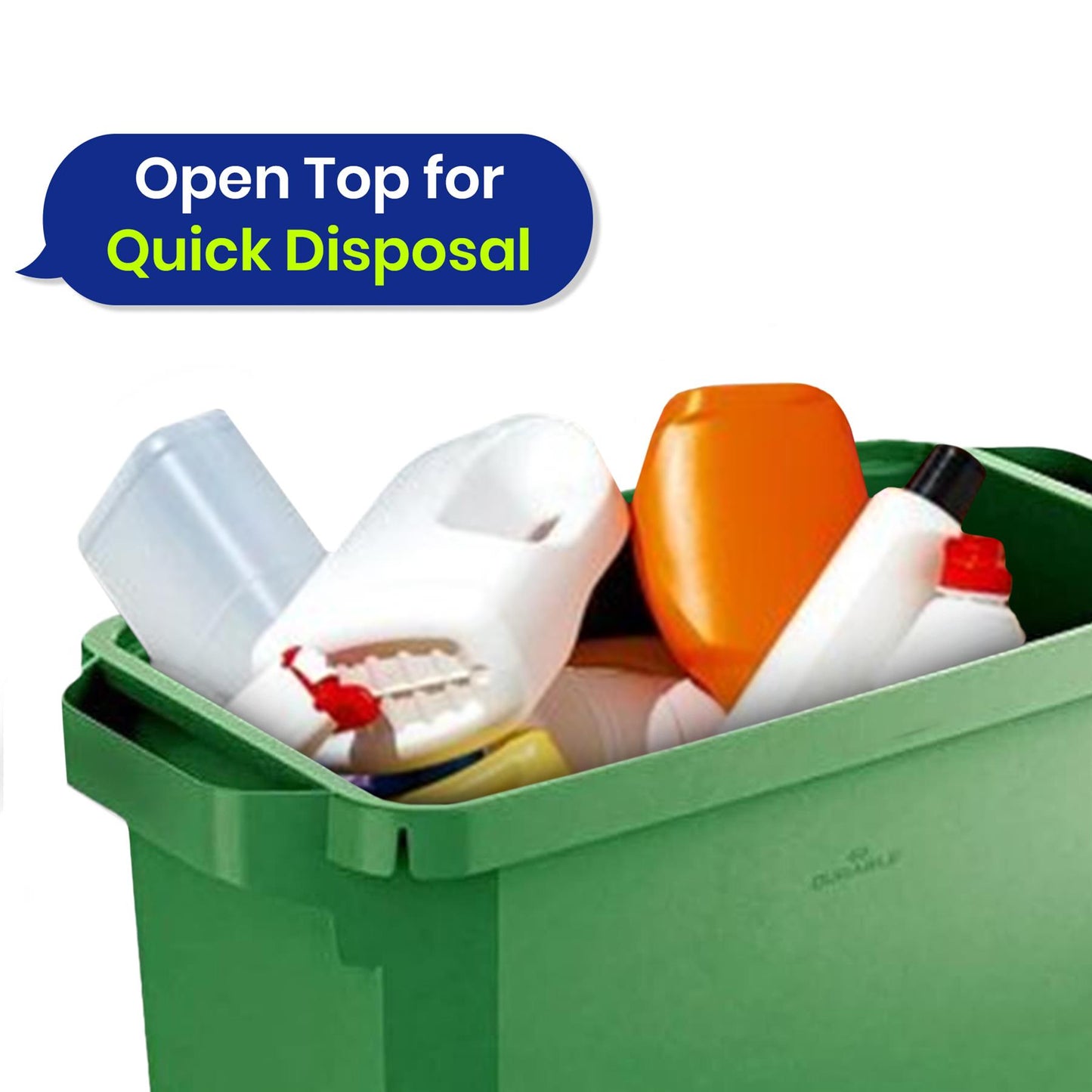 110L Bin Bags 25 Pack and 60L DURABIN Waste Bin Green Bundle Strong Recycled Plastic Set