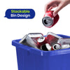 110L Bin Bags 25 Pack and 90L DURABIN Blue Waste Bin Bundle Strong Recycled Plastic Set