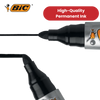 Bic 2000 Permanent Black Bullet Tip Marker 820915 - Single Pen Bic 2300 Permanent Black Bullet Tip Marker - 5 Single Pens