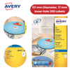 Avery J8676-100 Data Storage Labels, 200 Per Pack, 117 mm, Permanent - 1 to 5