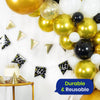 Happy 60th Birthday Black and White Bunting 4M Party Banner with 10 Flags Durable