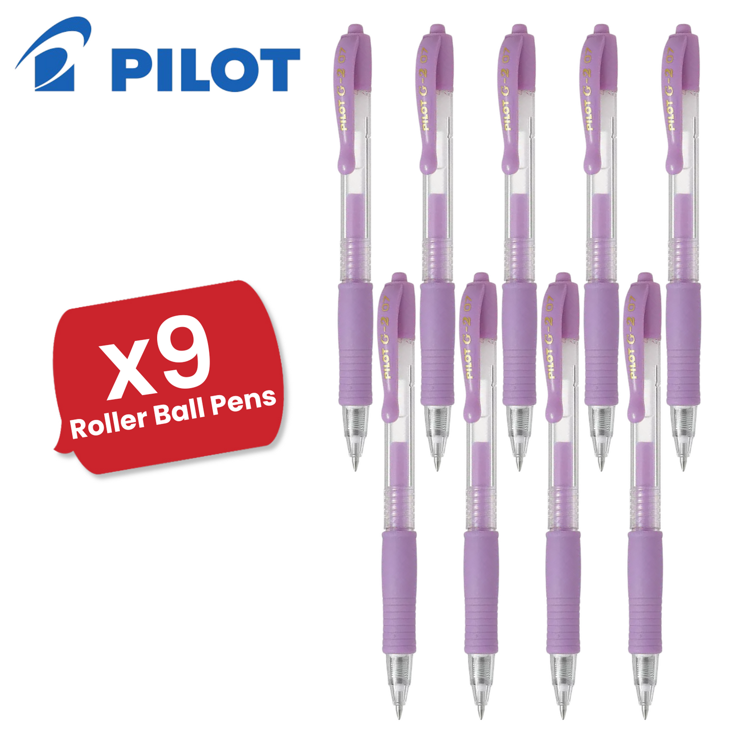 Pilot G-207 Retractable Gel Rollerball 0.7 mm Tip (Single Pen) - Pastel Violet