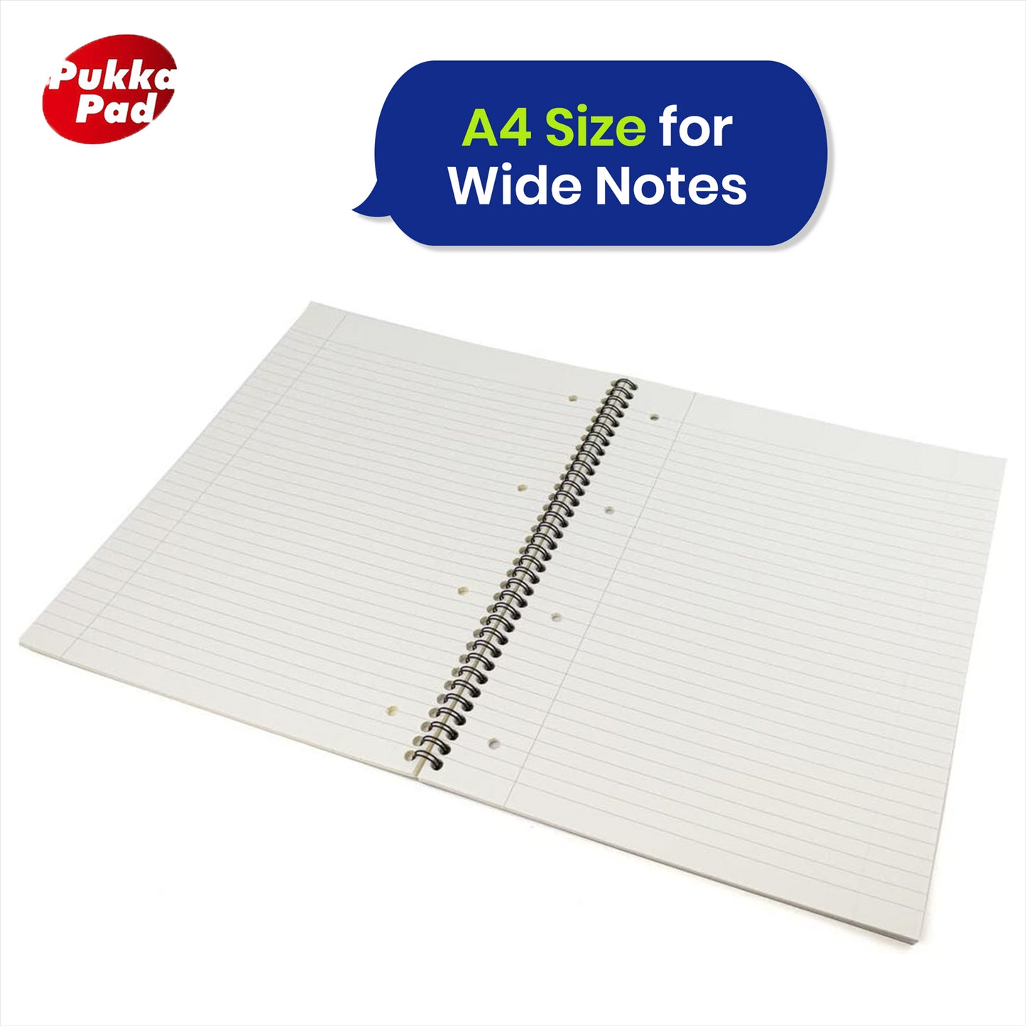 Pukka Pad A4 Notebook – 120 Vellum Pages Spiral Notepad, Writing Pad For Businessmen (Pack of 1)