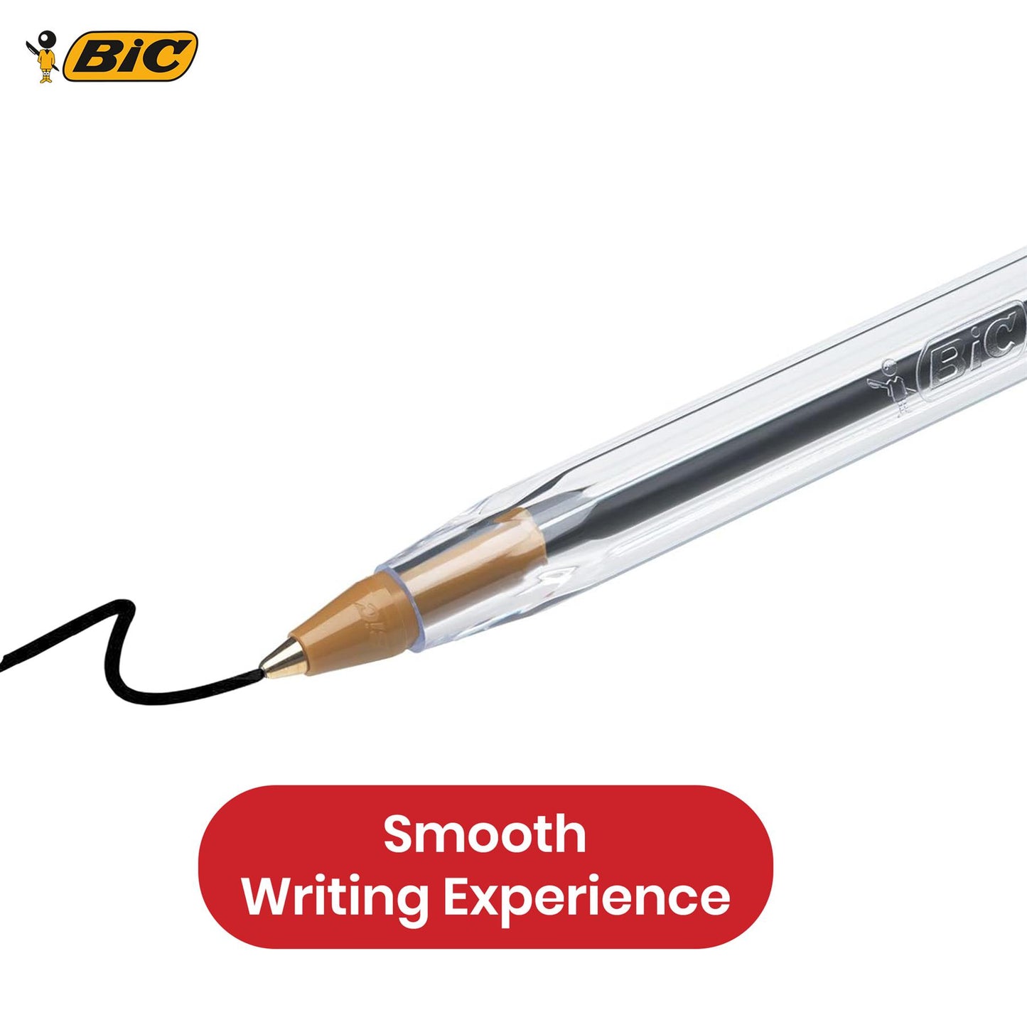 BiC Cristal Medium Biro Ballpoint Pen - 1.0 mm Black - Pack of 5