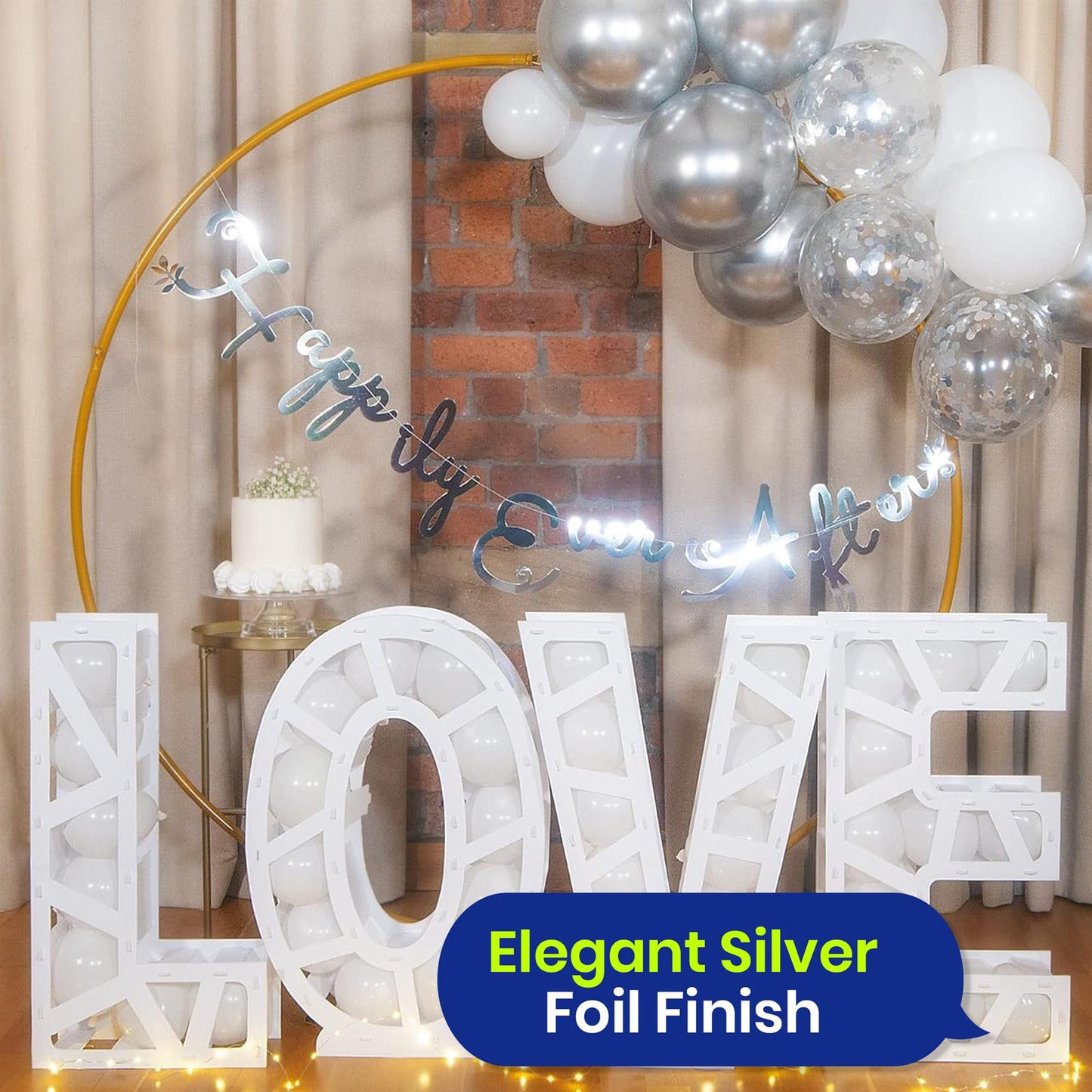Happily Ever After Future Mrs Prosecco Time Garland Pack Foil Finish Party Decor