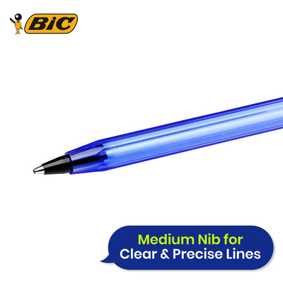 Bic Cristal Soft Ballpoint Pens Medium Tip (1.2 mm) Assorted Colours, Pack of 15 + 5,Black / Blue / Red / Green
