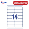 AVERY L7163-250 QUICKPEEL WHITE LASER ADDRESSING LABELS 99.1X38.1MM - BOX OF 250