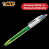 Bic 4 Colours Fluo Retractable Ballpoint Pen - Pack of 12