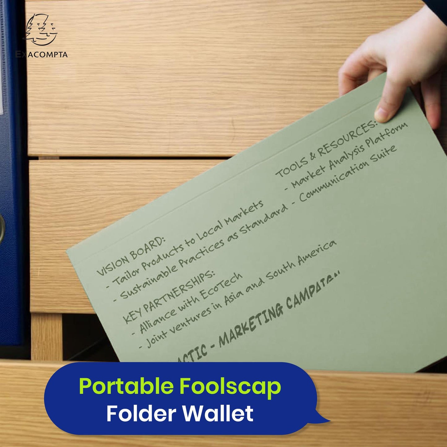 Guildhall Double Pocket Legal Wallet – 315gsm manilla Folder Office Documents, Pack of 25 (Green)