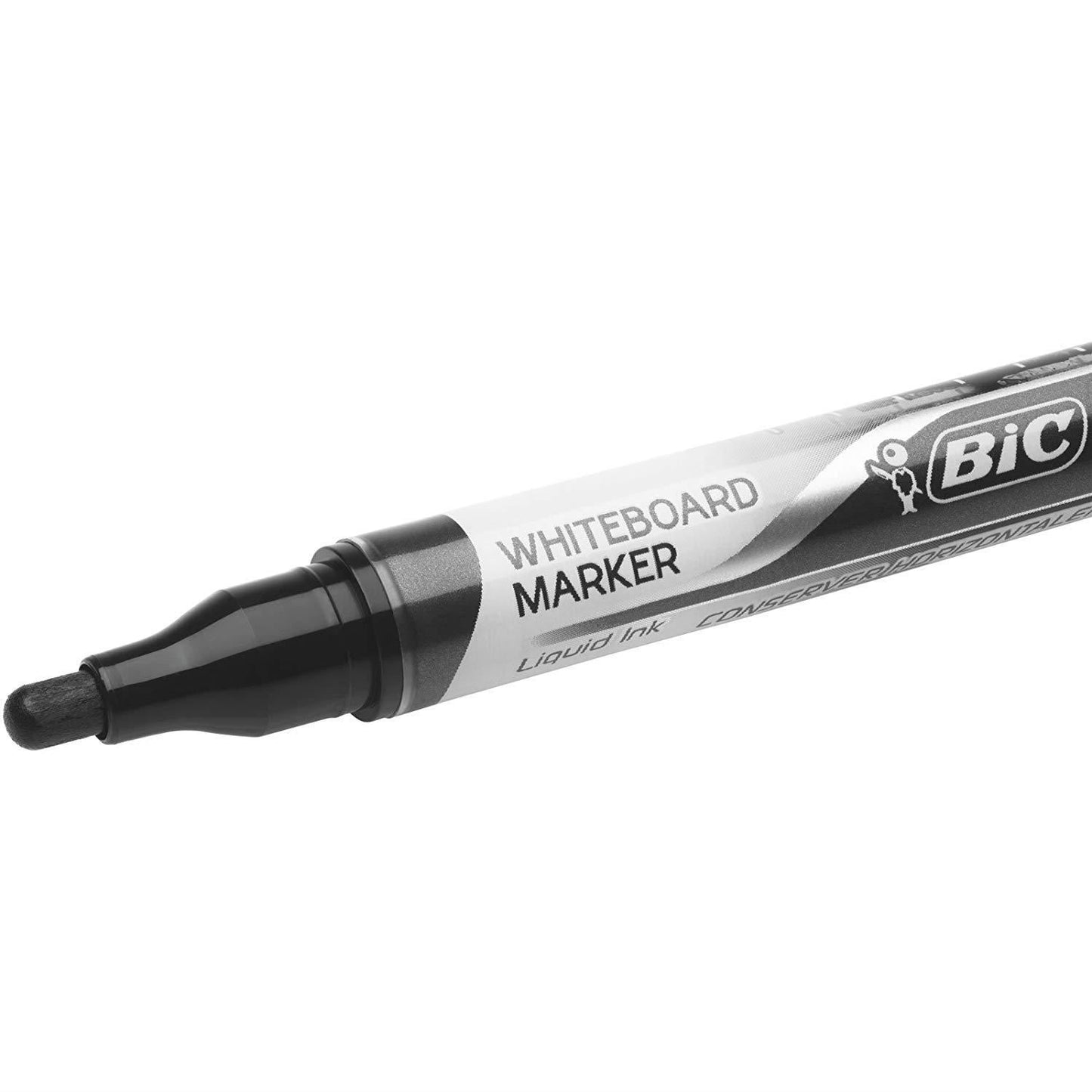 BIC Velleda Liquid Ink Dry Wipe Pocket Markers Black - Pack of 12