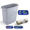 110L Bin Bags 25 Pack and 60L DURABIN Waste Bin Bundle Strong Recycled Plastic Set