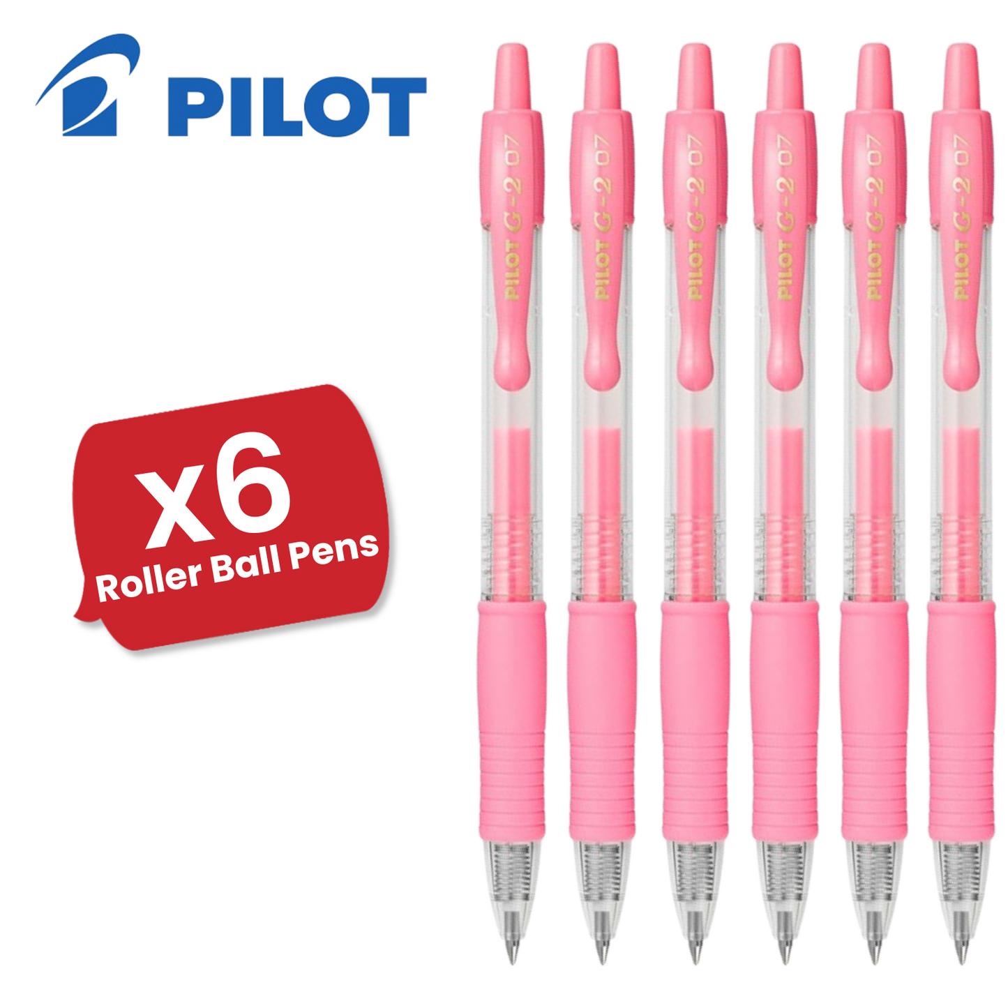 Pilot G207 Retractable Gel Rollerball 0.7 mm Tip (Single Pen) - Pastel Pink