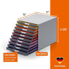 Durable VARICOLOR 10 Drawer Unit, Desktop Drawer Set with 10 Colour Coded Draws, Ideal for Storing Documents and Paper Work