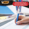 Bic 4 Colour Shine - Blue - Pack of 12