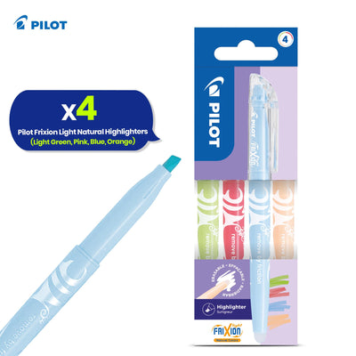 4x Pilot FriXion Light Natural Erasable Highlighter Assorted Pens for School & Office