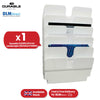 Durable A4 Leaflet Holder White Polystyrene Brochure Holder, 6 Slots Document Holders for Office