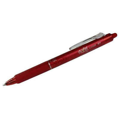Pilot Frixion Clicker Retractable Erasable 0.7mm Tip Red - Pack of 12