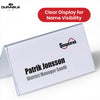 Durable Table Place Card - 25 Pcs Transparent Reusable Wedding Place Cards for Tables