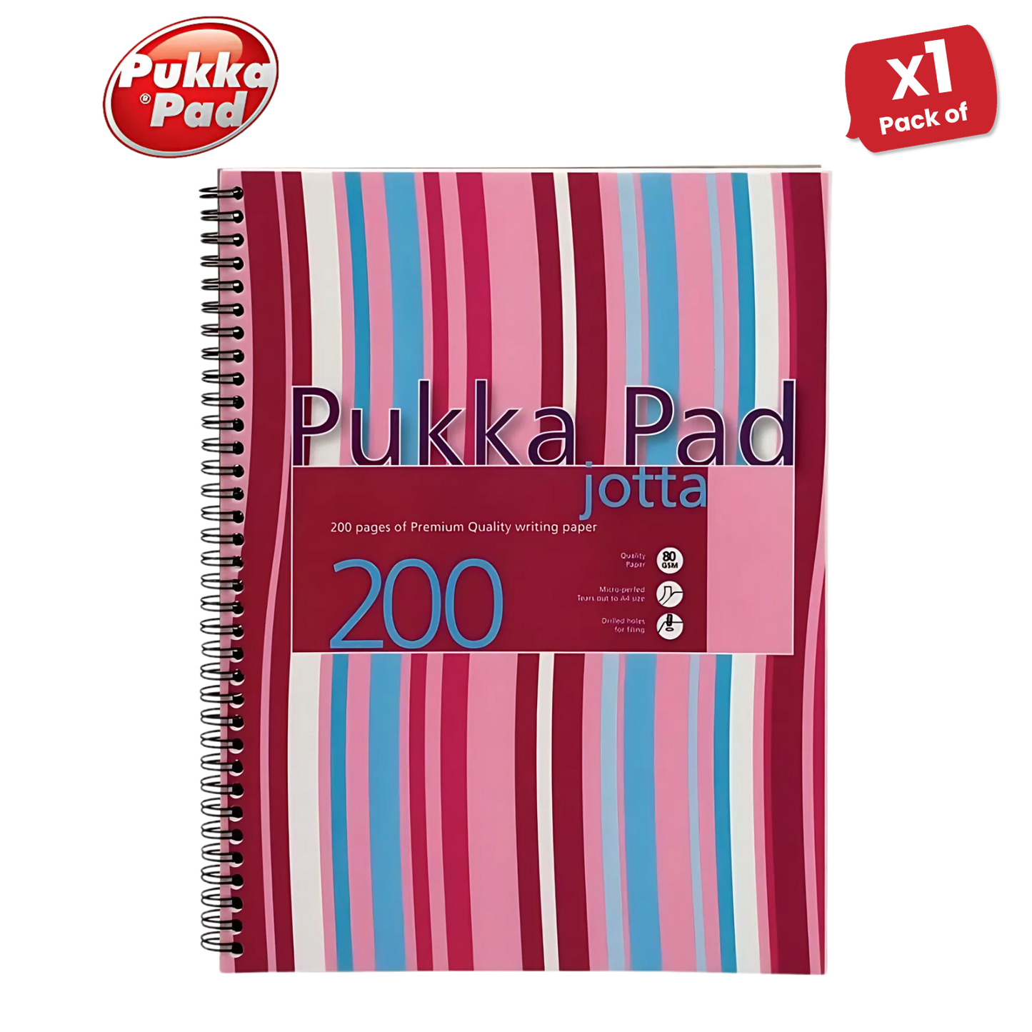 Pukka A4 Jotta polyprop cover. 200 pages - Single - Pack of 1 to 30