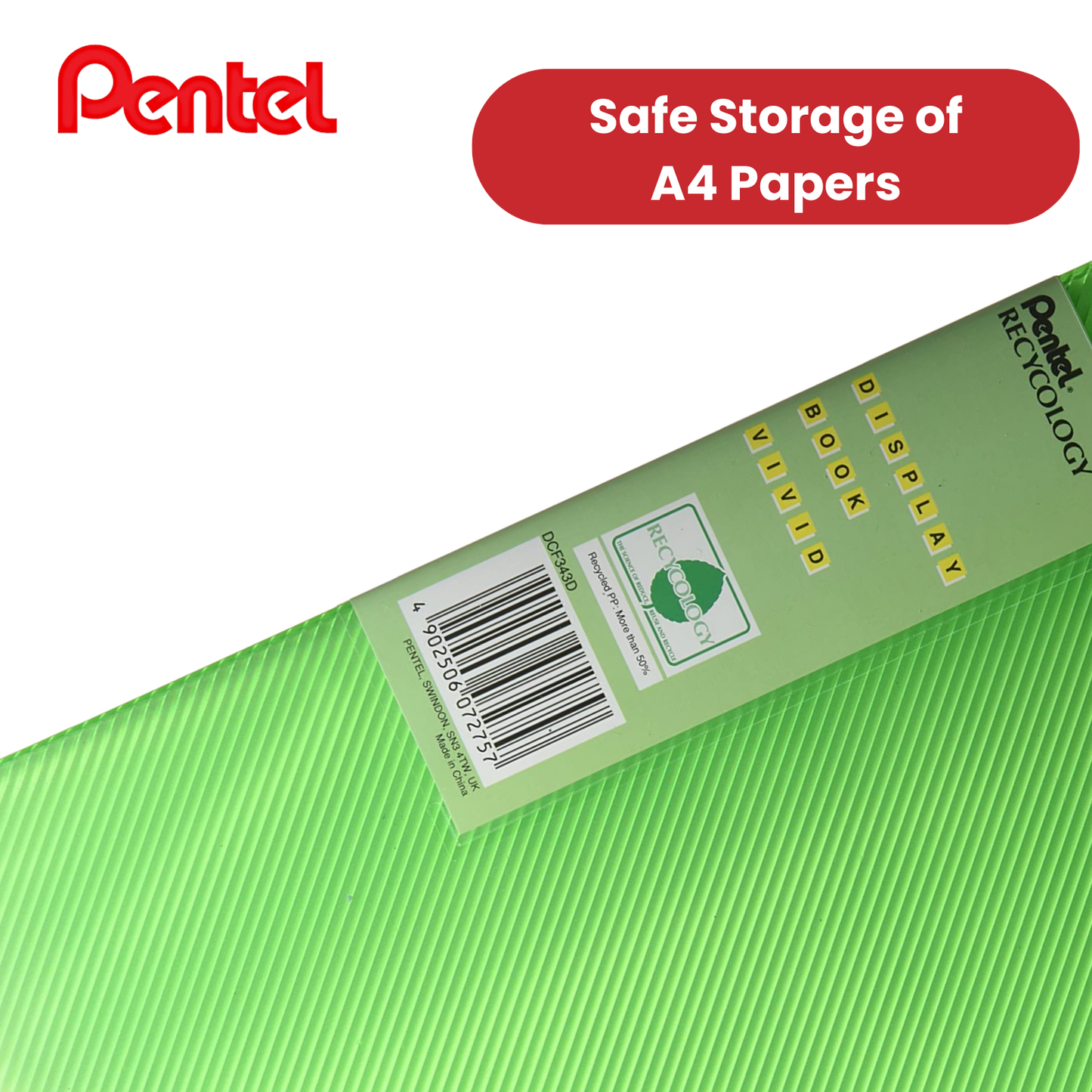 PENTEL RECY DISP BK VIVID 30PKT GREEN - Pack of 1