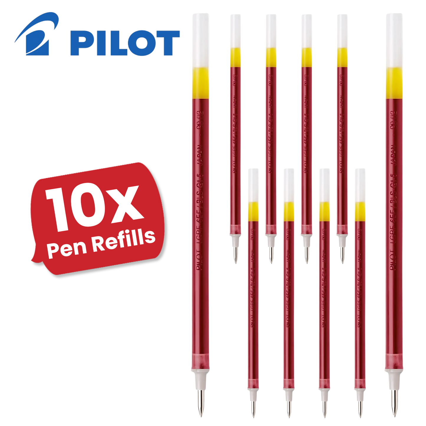 Pilot G1-05 Gel Pen Refill - Red Ink, Fine 0.5mm - Smooth, Precise Writing