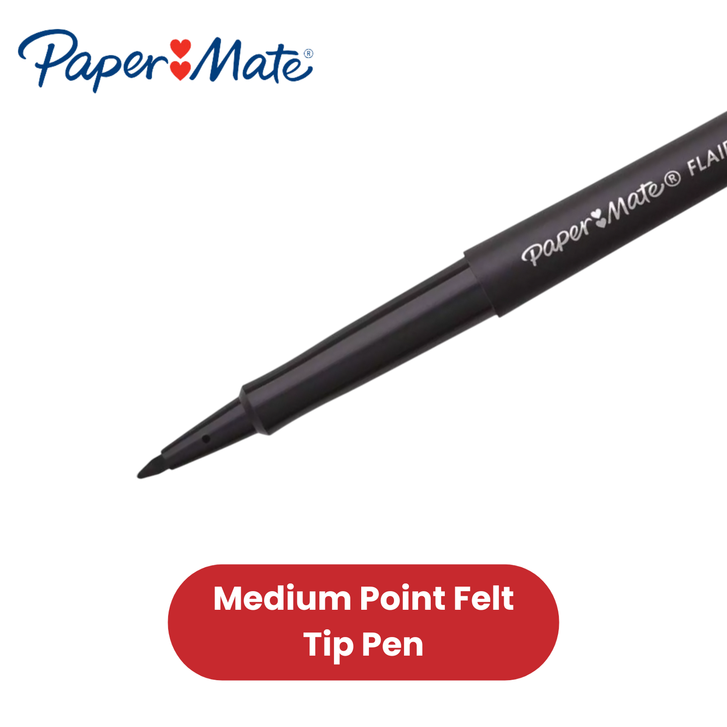 Paper Mate Flair Original Felt Tip Pen Black for Notes, Journaling & Office Use