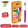 Bic 4 Colour Shine - Purple - Pack of 12 - Non Promo Stock @ 11.29