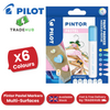 Pilot Pintor - Pastel - Wallet of 6 - Medium Blue,Yellow,Violet,Green,Pink,White