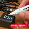 Zebra White Paint Marker Pen 1.5mm Tip Permanent Marker, Waterproof Paint Pen for Writing