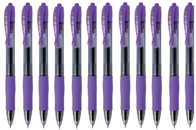 Pilot G-207 Retractable Gel Rollerball Medium Violet - Pack of 12
