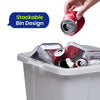 110L Bin Bags 25 Pack and 90L DURABIN Grey Waste Bin Bundle Strong Recycled Plastic Set