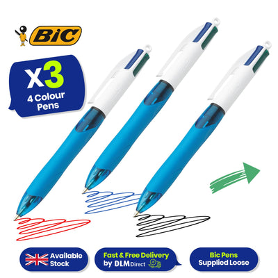 BIC 4 Colours Extra-Comfort Grip - Pack of 3