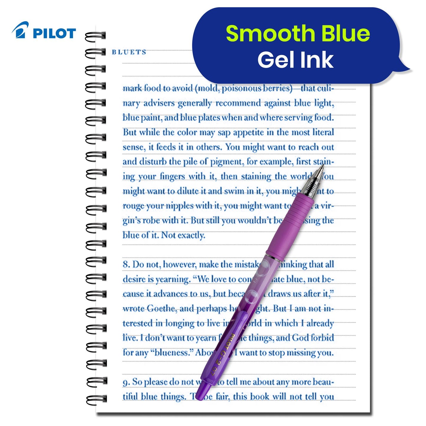 Pilot G2-07 - Bubbles - Violet - Blue Ink - Pack of 3