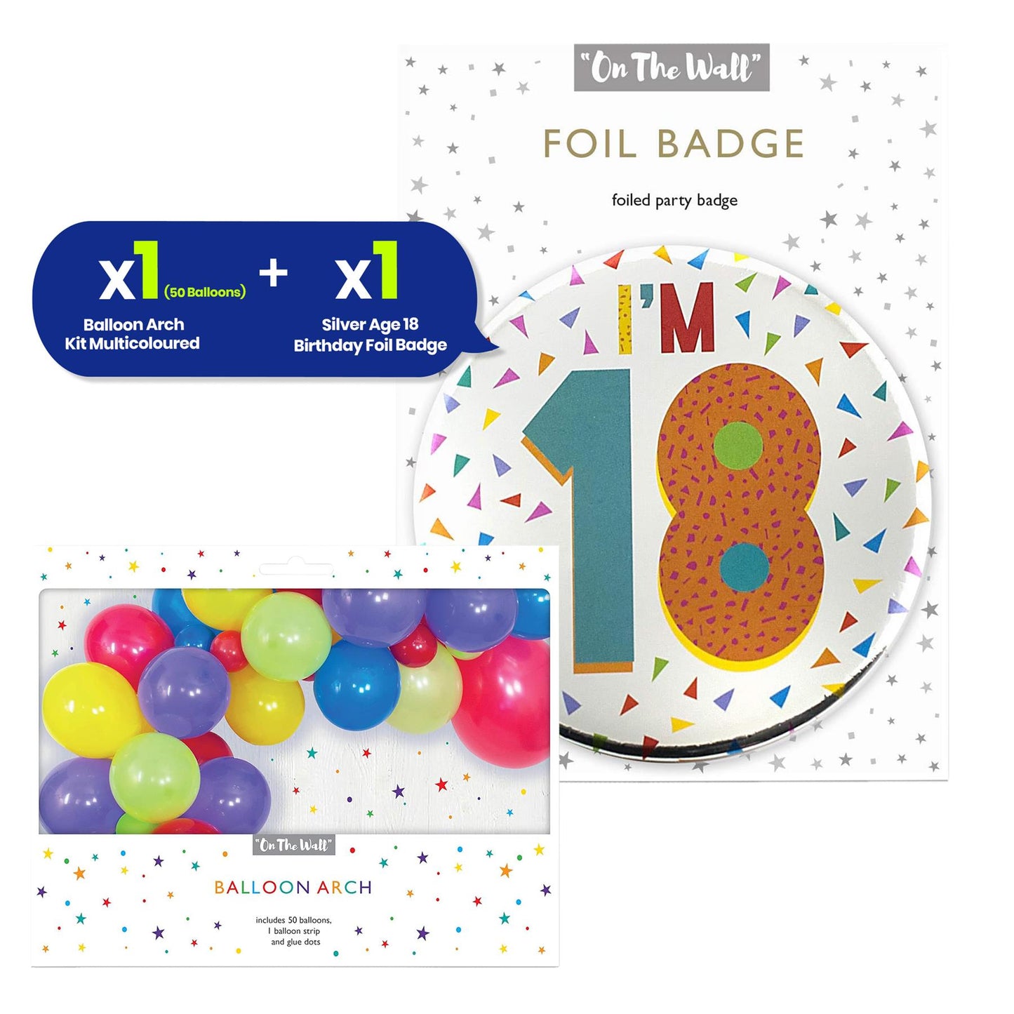 Balloon Garland with Foil Age 18 Badge Party Decoration for Celebration Spaces