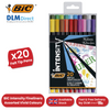 Bic Intensity Fine Tip Pens - Assorted Colours - Pack of 20