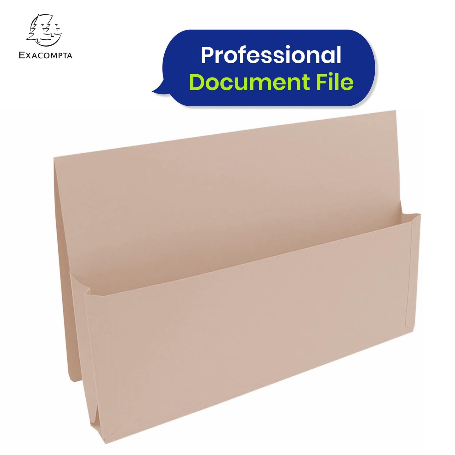 Exacompta Guildhall Full Flap Pocket Wallet – Foolscap Paper Organiser 315gsm Folder,Pack of 50(Buff)