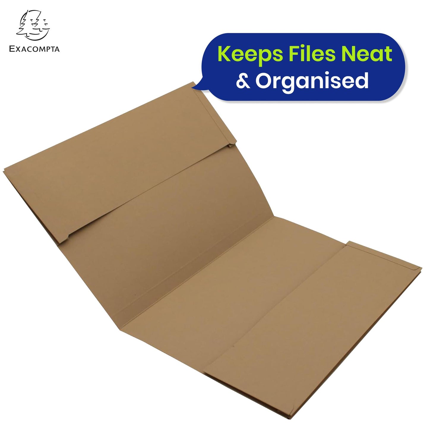 Exacompta Guildhall Double Pocket legal wallet, A4 Heavyweight Document Wallets, pack of 25 (Buff)